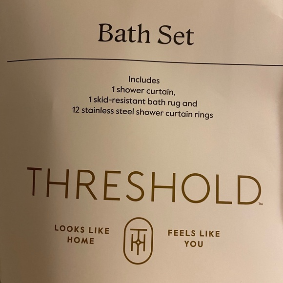 Threshold Cream Textured Shower Curtain - Picture 4 of 4